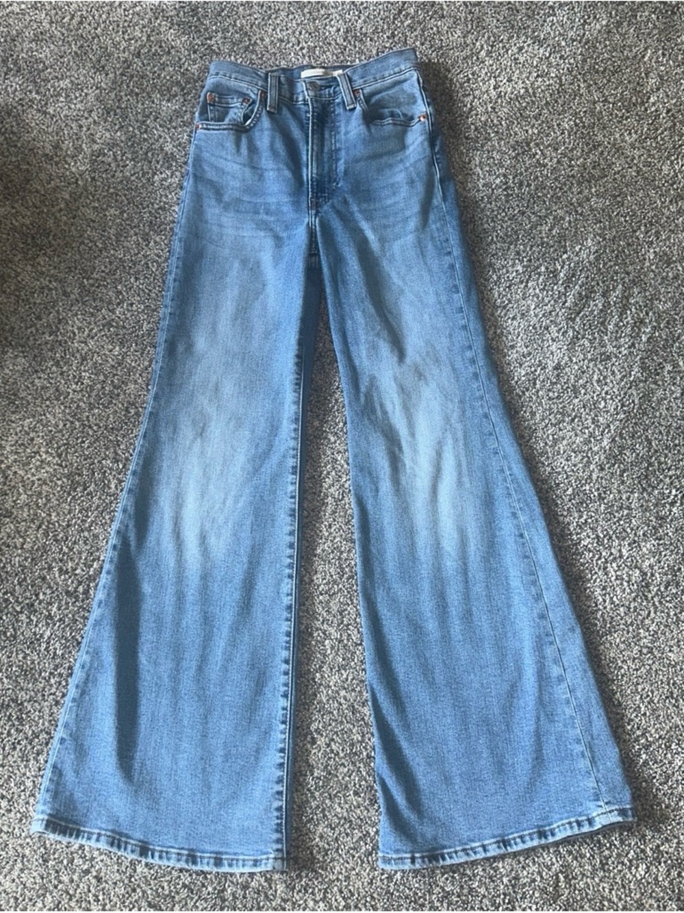 Levi's Light Blue Flare Jeans - Wide Leg Women's Denim